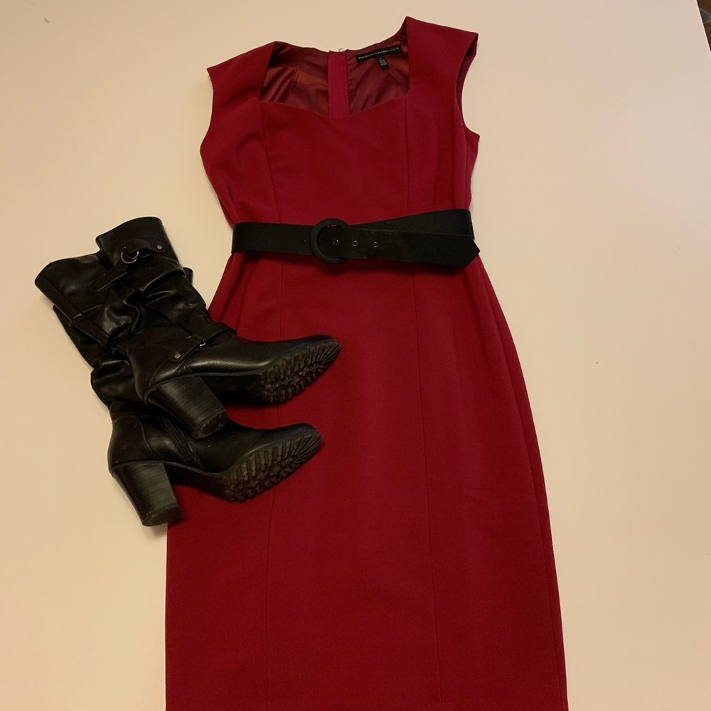 White house black market red dress